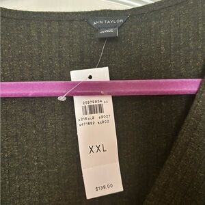 Ann Taylor Long Sleeve Dress - Metallic